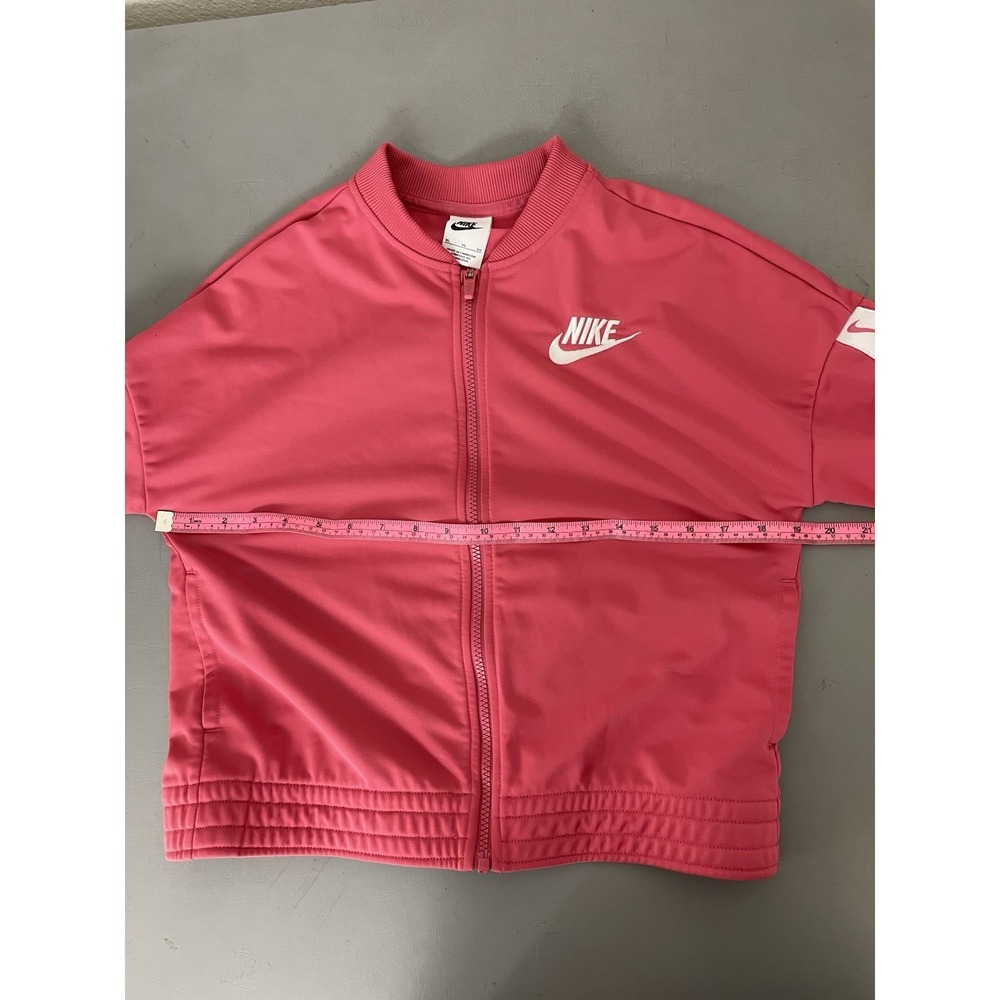 Nike Girls Track Jacket Youth XL Sports Pink Embroidered Logo - Picture 9 of 11